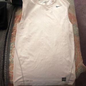 Nike pro Dri-fit white tank men’s size large